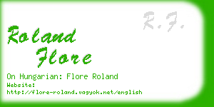 roland flore business card